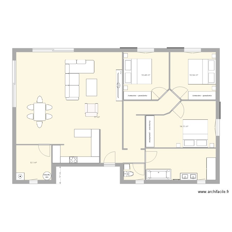 Maison projet sketchup finit. Plan de 0 pièce et 0 m2