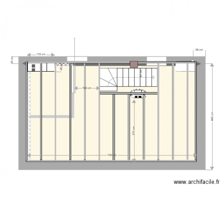 plancher escalier quart de tour. Plan de 0 pièce et 0 m2