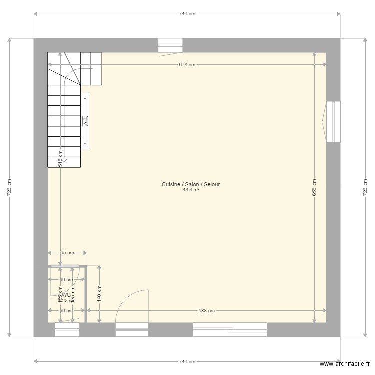 Location maison étage. Plan de 0 pièce et 0 m2