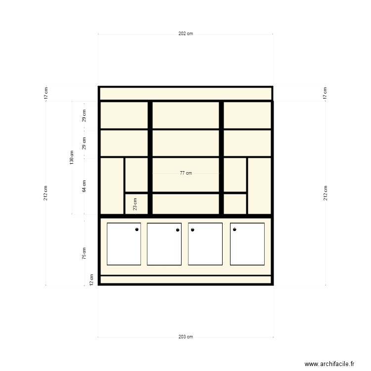 biblio. Plan de 0 pièce et 0 m2