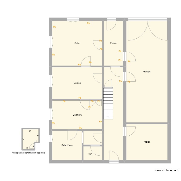 Croquis CHRISTOPHE Rch . Plan de 11 pièces et 110 m2