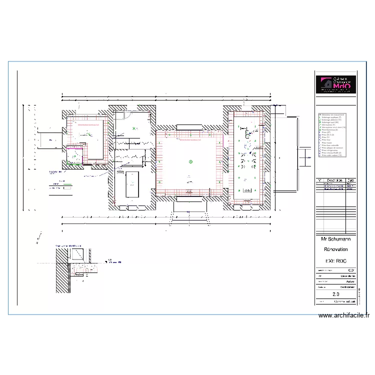 Plan Elec RdC Schumann V3. Plan de 