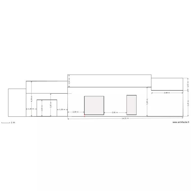 facade avant. Plan de facade avant. Plan de