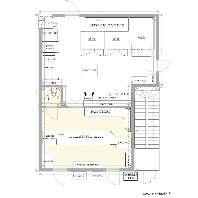 BOULANGERIE. Plan de 0 pièce et 0 m2