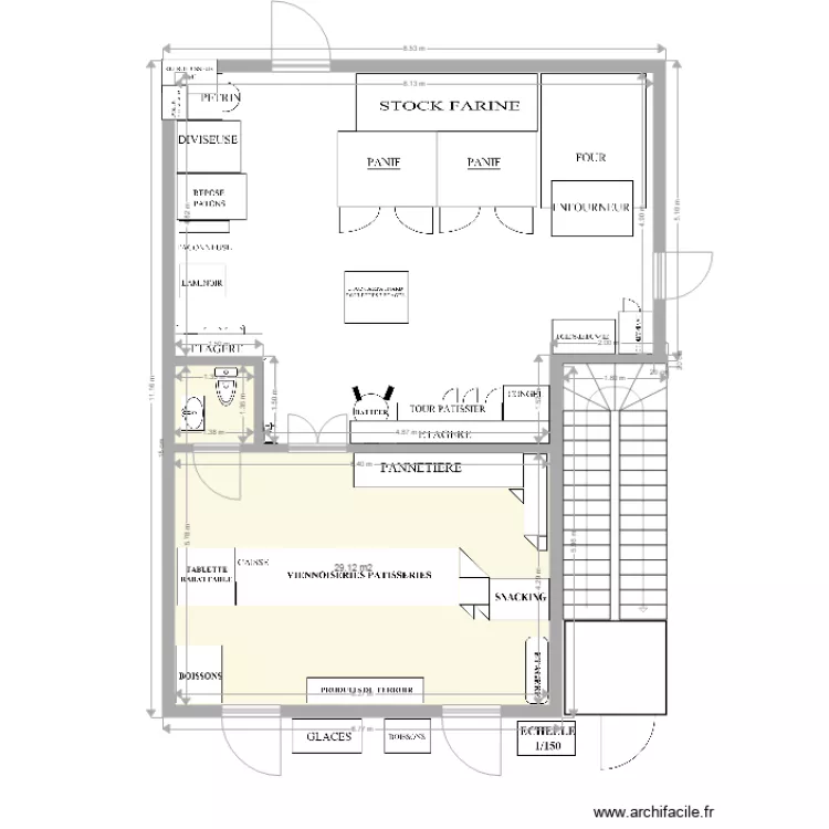 BOULANGERIE. Plan de BOULANGERIE. Plan de