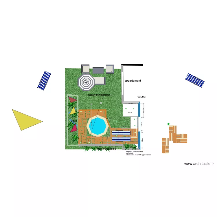 espace sauna porhel . Plan de 