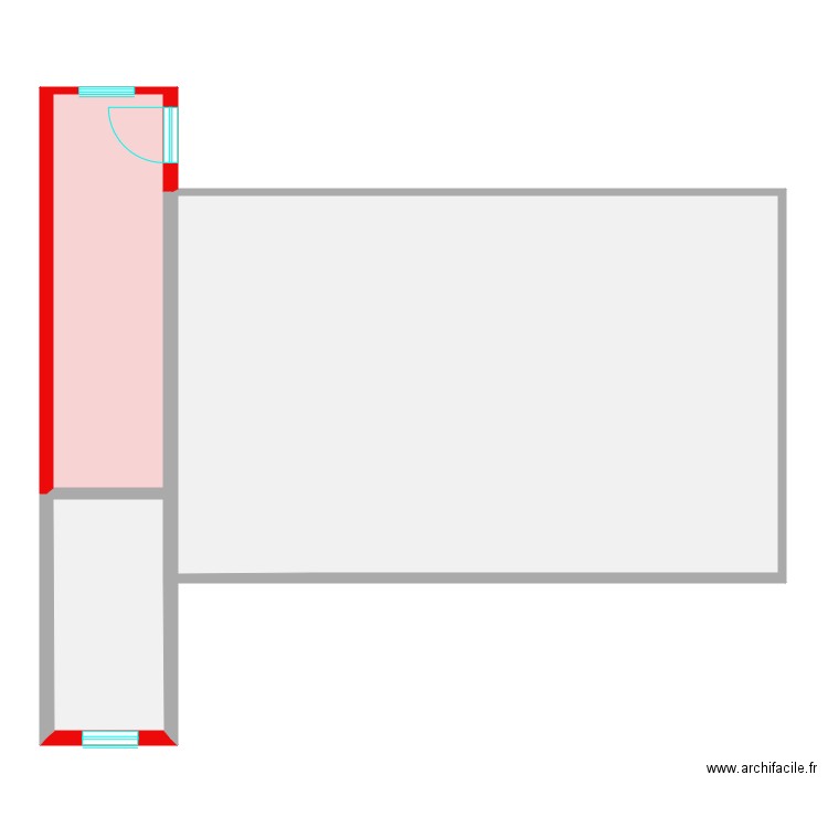 Plan version APRES TRAVAUX. Plan de 0 pièce et 0 m2
