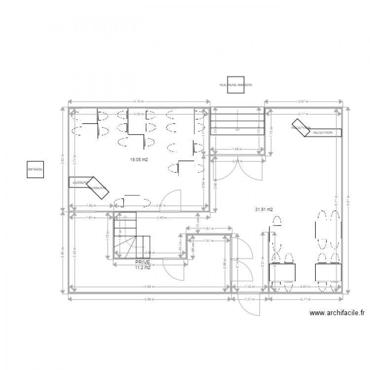 HOTEL DU CYGNE RECEPTION. Plan de 0 pièce et 0 m2