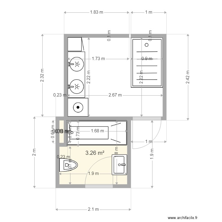 salle de bain master 3. Plan de 0 pièce et 0 m2