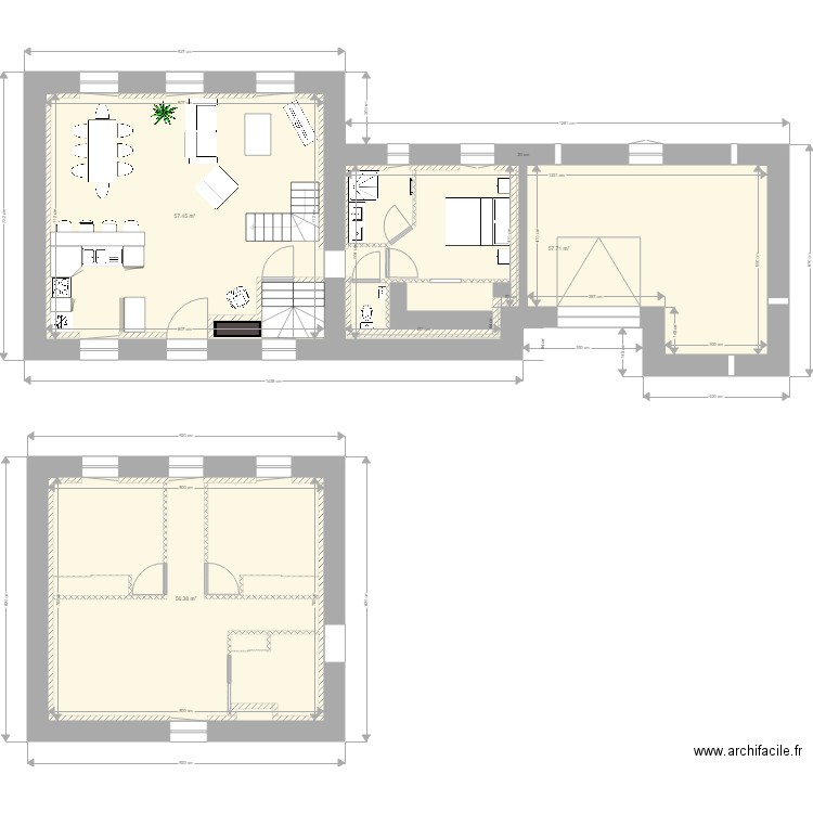 Maison La Bigottière Oliveau 1. Plan de 0 pièce et 0 m2