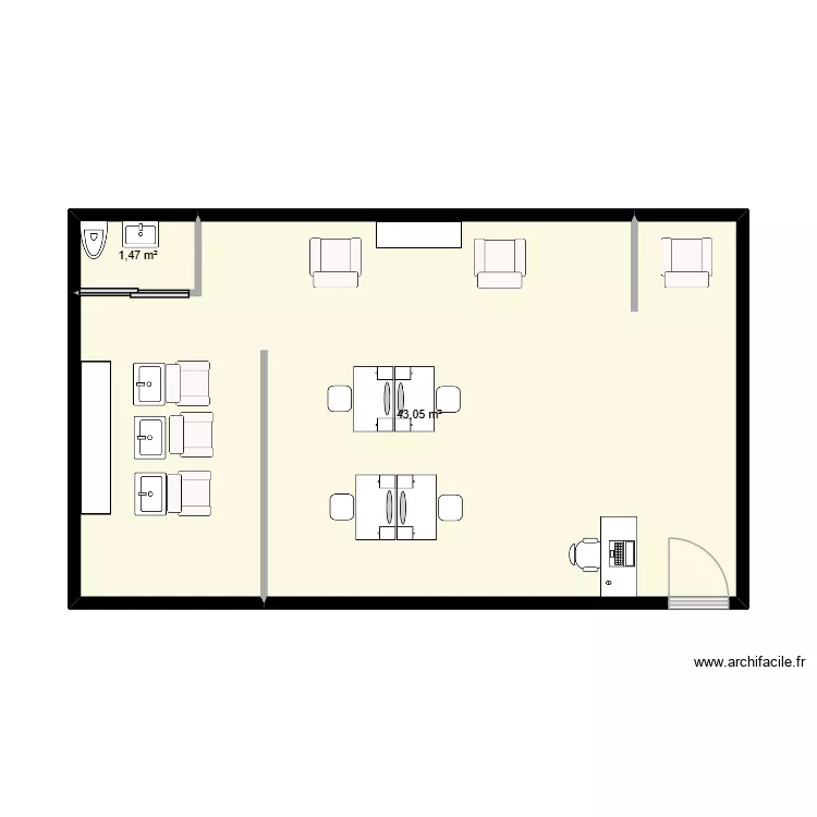 activite 4. Plan de 2  et 45 m²