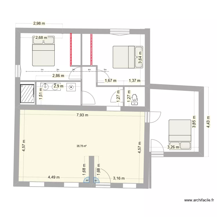 peligry appart t4. Plan de 1 Pièce et 36 m² peligry appart t4. Plan de 1 Pièce et 36 m²