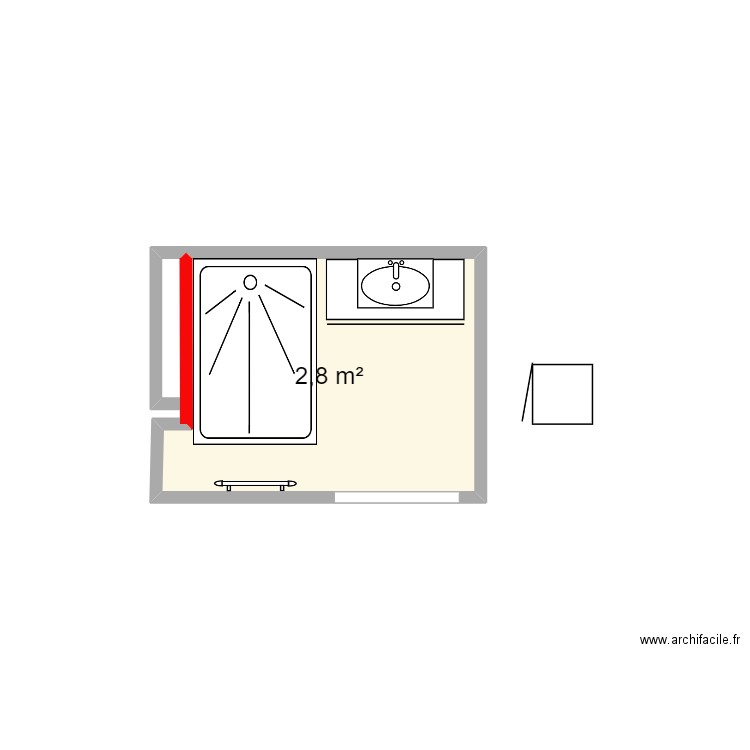 SDB Flo 1. Plan de 0 pièce et 0 m2
