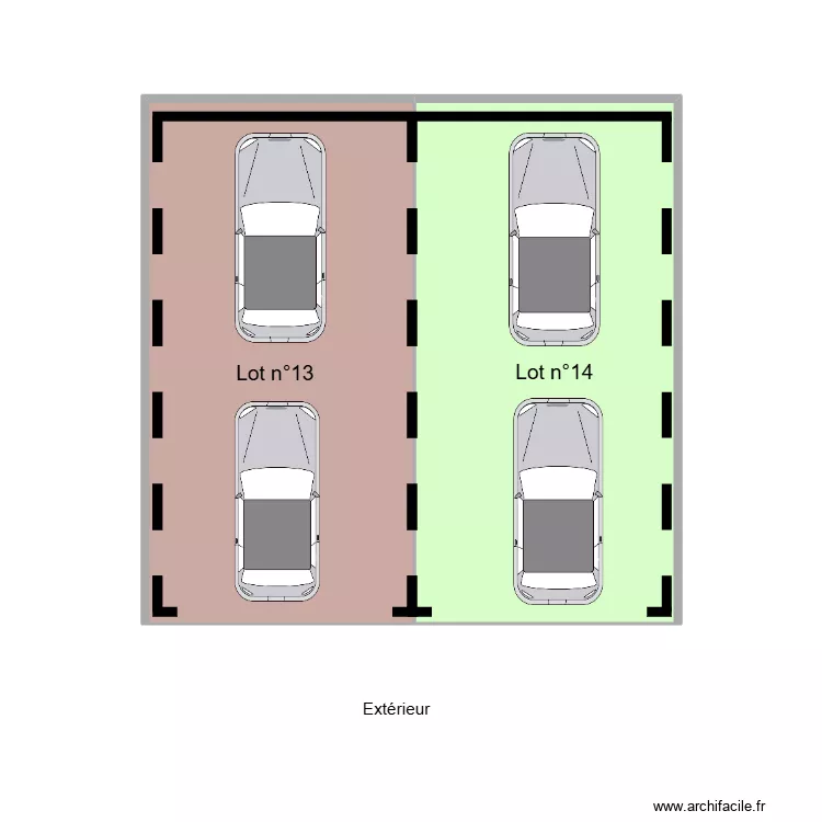 Ext&eacute;rieur parking SCIONZIER. Plan de 
