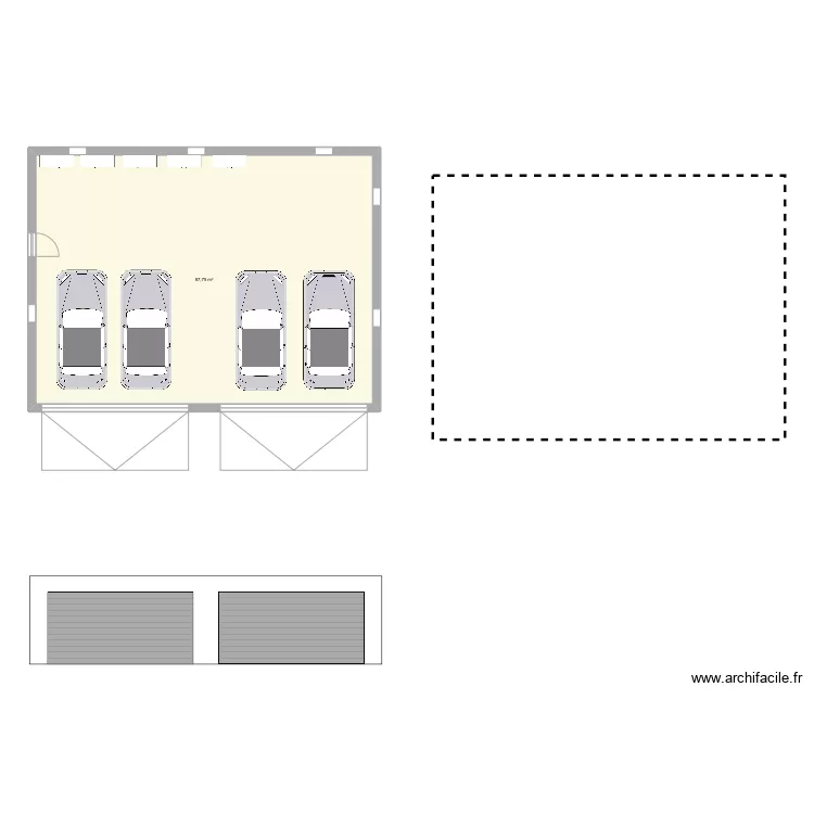 Garage 4. Plan de 