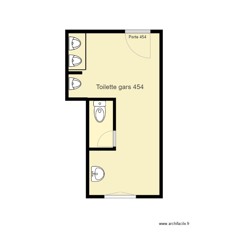 toilette 454. Plan de 0 pièce et 0 m2