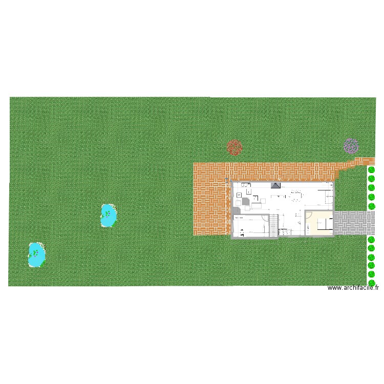 new. Plan de 1 pièce et 10 m2