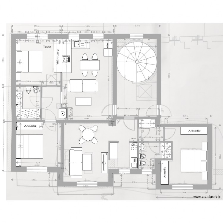 via melzo 8. Plan de 0 pièce et 0 m2