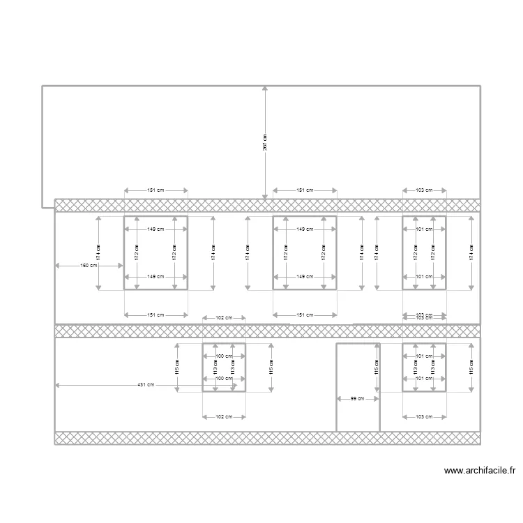 Fa&ccedil;ade Actuelle cot&eacute; jardin. Plan de 