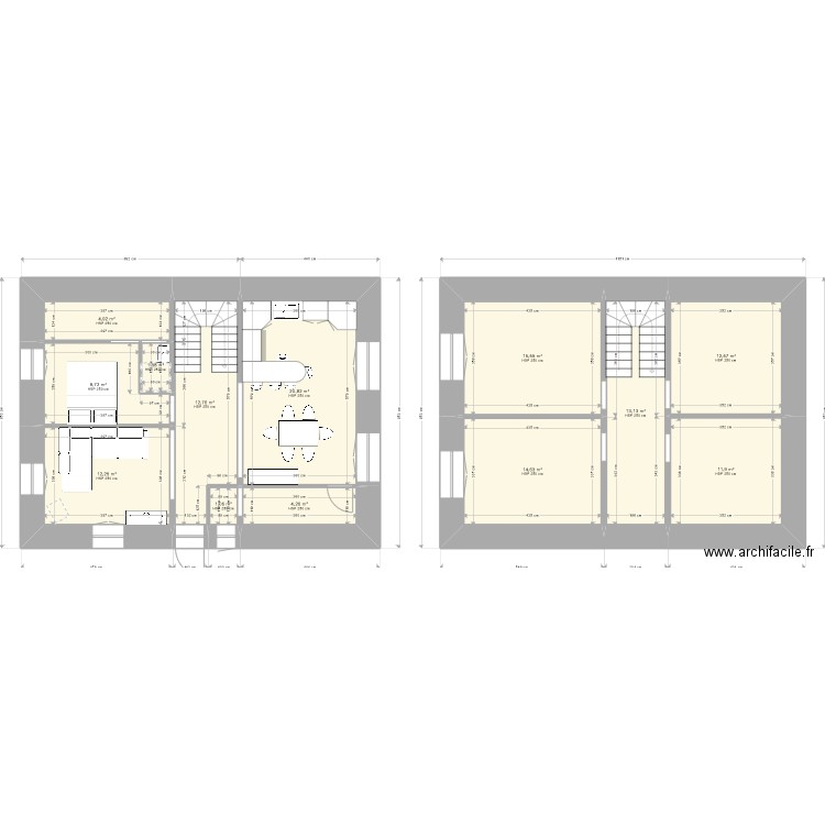 Projet Maison Limoges. Plan de 13 pièces et 134 m2