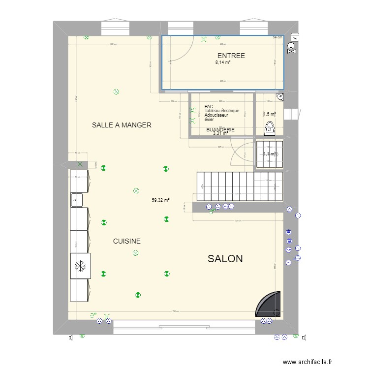 Pecherie RDC. Plan de 0 pièce et 0 m2