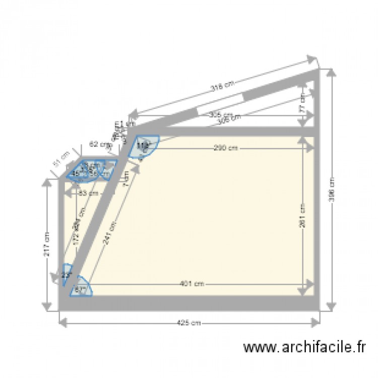 STUDIO PARROT 4 COUPE. Plan de 0 pièce et 0 m2