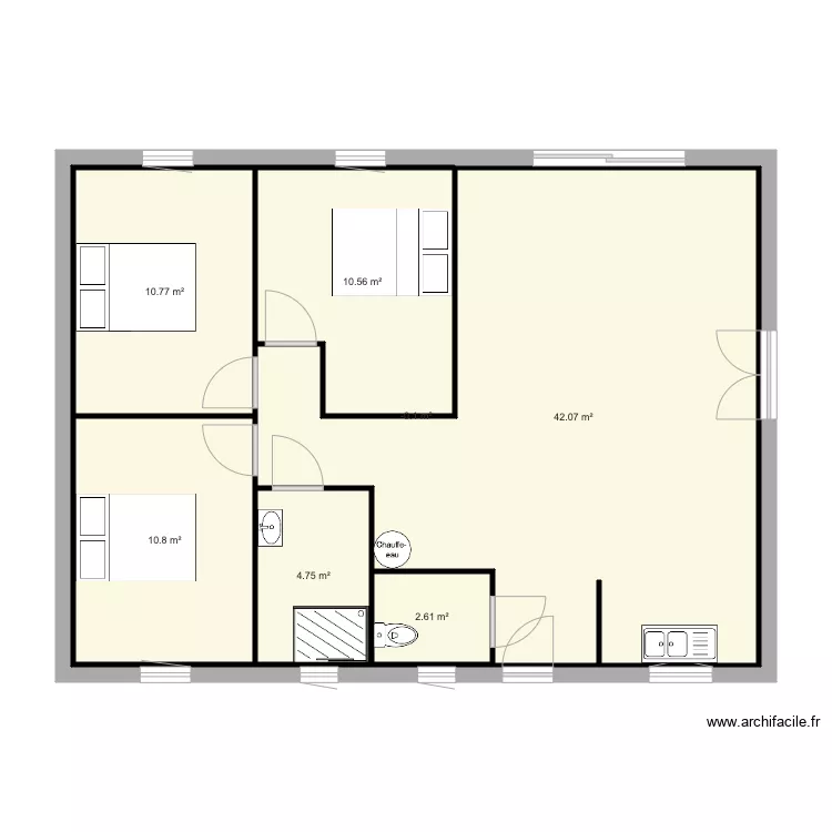 plan maison projet locatif. Plan de 