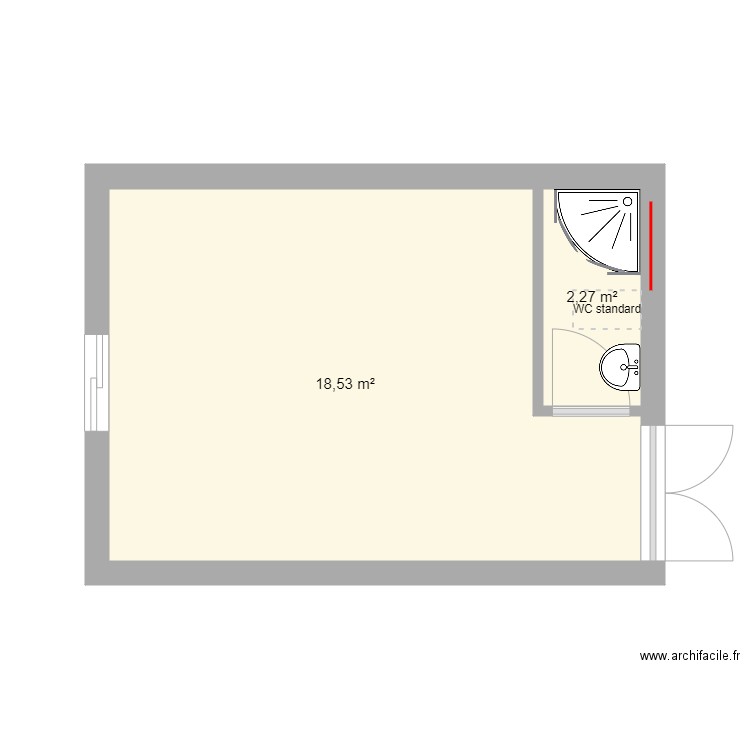 Cabanon. Plan de 0 pièce et 0 m2