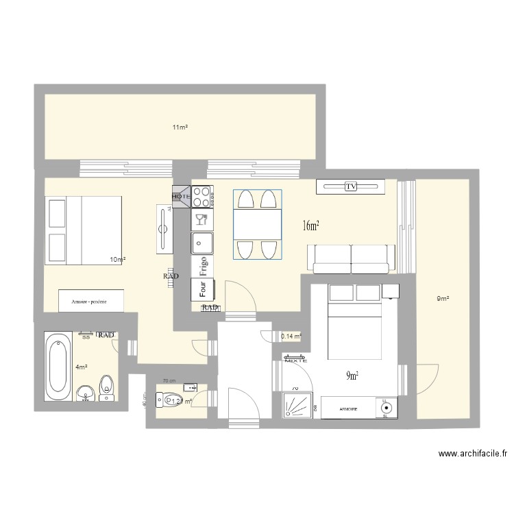 kent apres travaux. Plan de 0 pièce et 0 m2