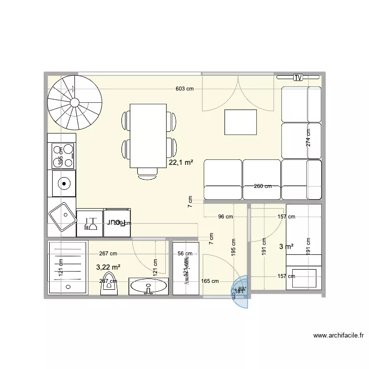 Courchevel V2. Plan de 
