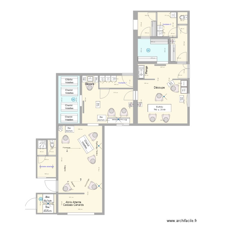 L'AURINCAZEAUX 002. Plan de 14 pièces et 106 m2