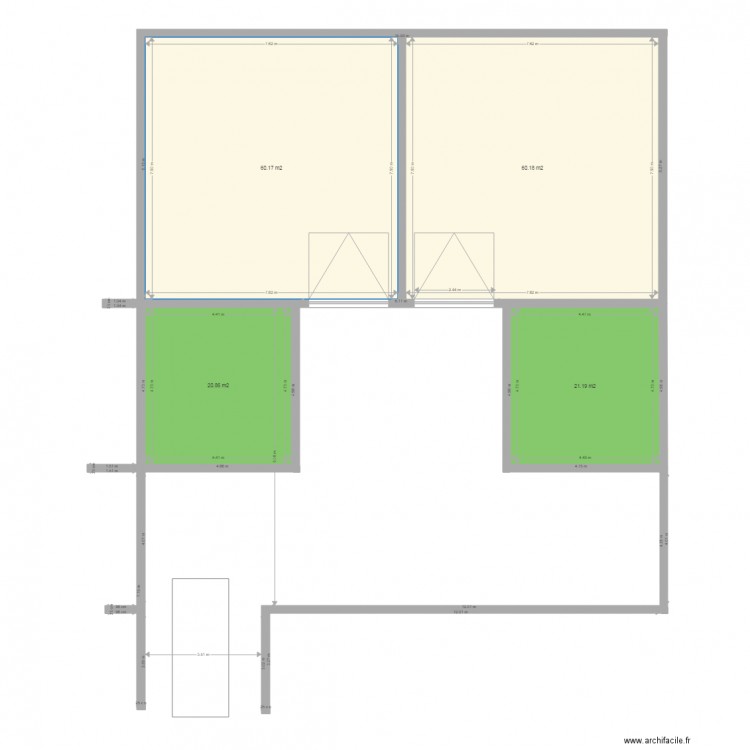 Implant. Plan de 0 pièce et 0 m2