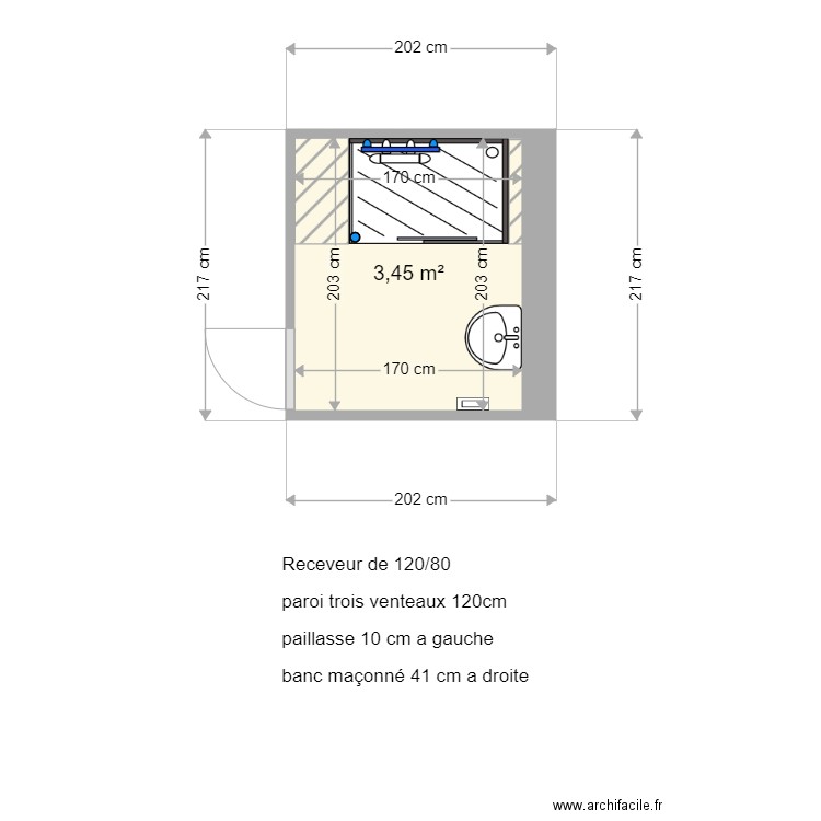 nordin 5746. Plan de 1 pièce et 3 m2