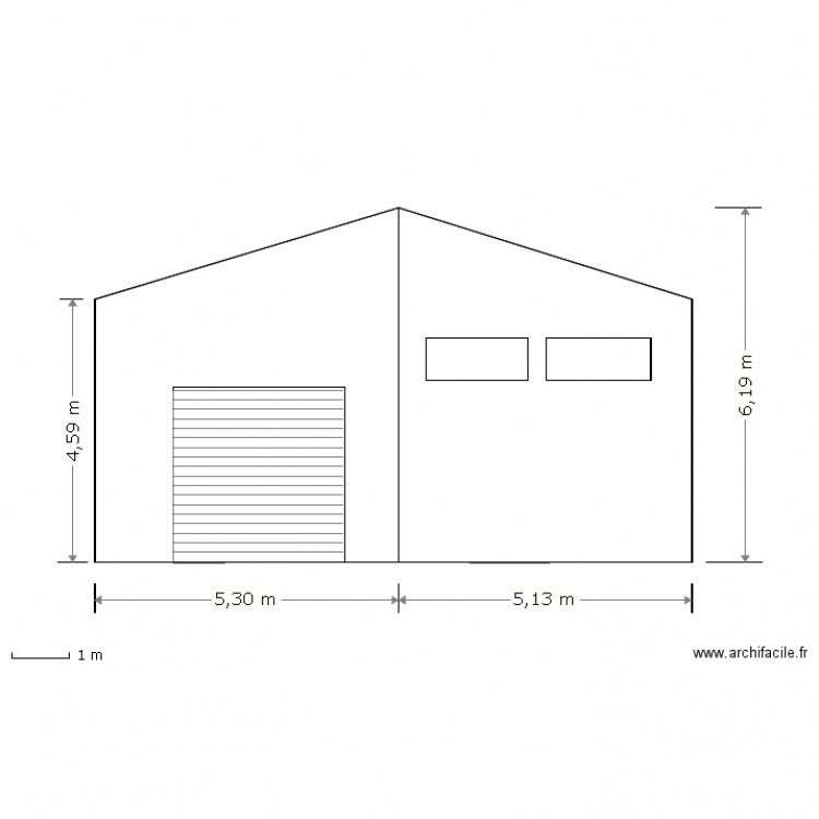  facade ouest exist. Plan de 0 pièce et 0 m2