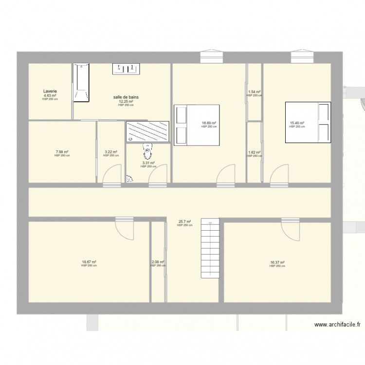 plassac etage projet decembre 2018 6validation archi. Plan de 0 pièce et 0 m2