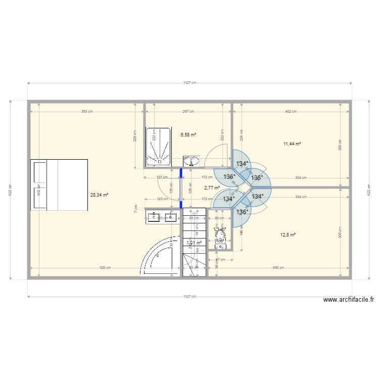 Lienard Etage. Plan de 0 pièce et 0 m2