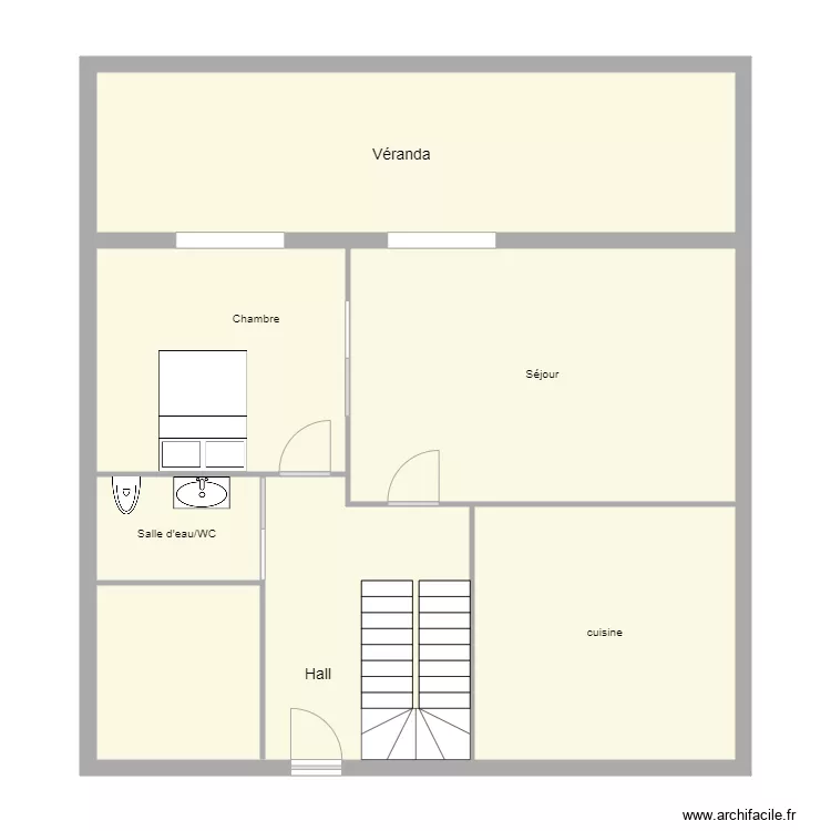 kermarrec apr&egrave;s travaux. Plan de 