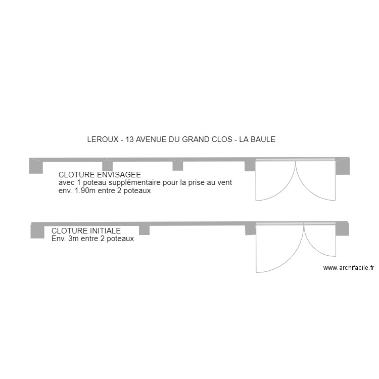 CLOTURE DE FACADE - LEROUX GRAND CLOS. Plan de 0 pièce et 0 m2