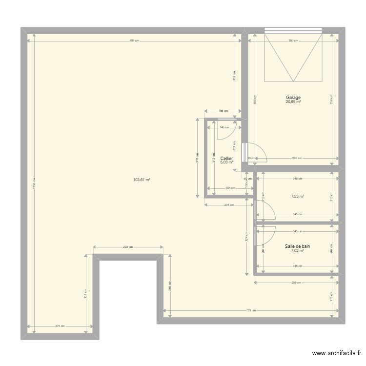 Maison U BIS. Plan de 5 pièces et 144 m2