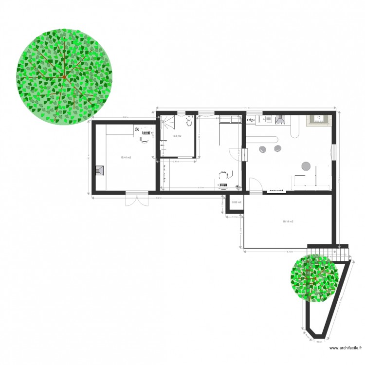 pech vigayral vue en plan. Plan de 0 pièce et 0 m2