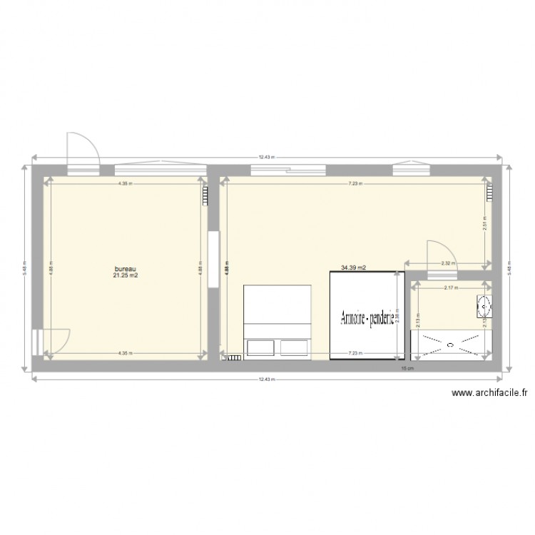 extension maison. Plan de 0 pièce et 0 m2