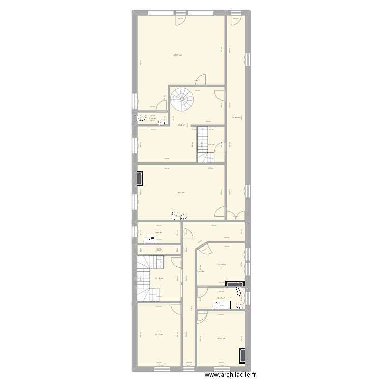 BARDEZ RDC OLORON . Plan de 0 pièce et 0 m2