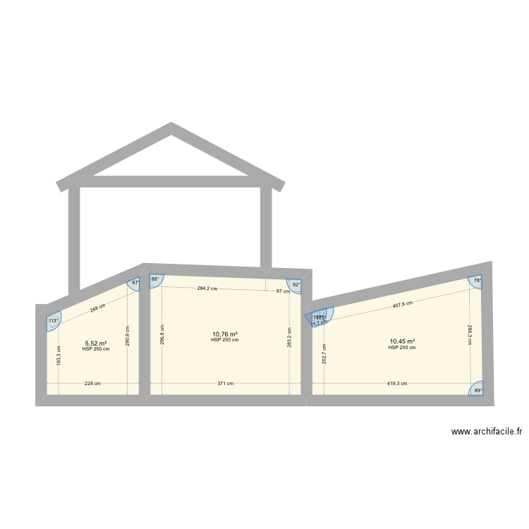 Façade ouest. Plan de 0 pièce et 0 m2