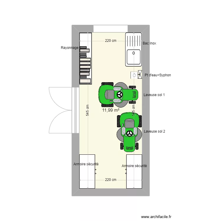 Bureau Nettoyage. Plan de 