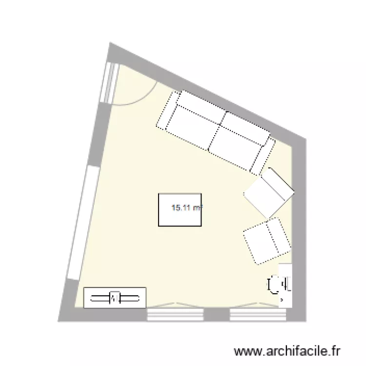 salon salle a manger. Plan de 