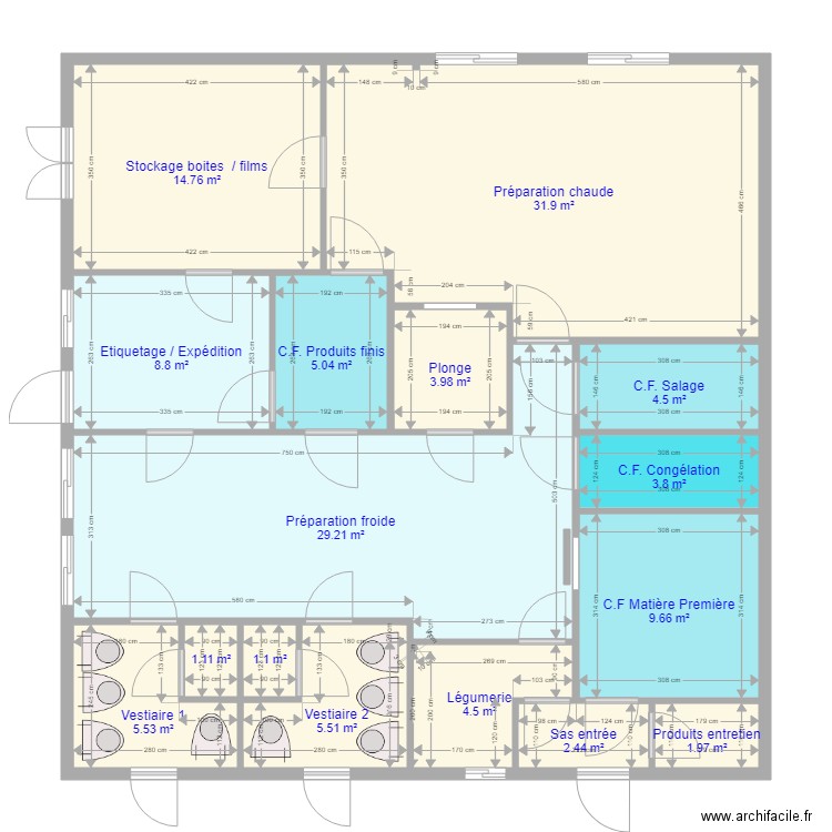 Jeannet 001. Plan de 16 pièces et 134 m2