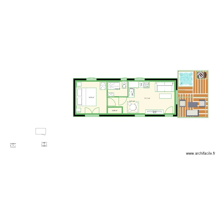 gites. Plan de 0 pièce et 0 m2