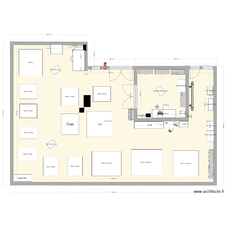 atelier Package avec mag pack. Plan de 0 pièce et 0 m2