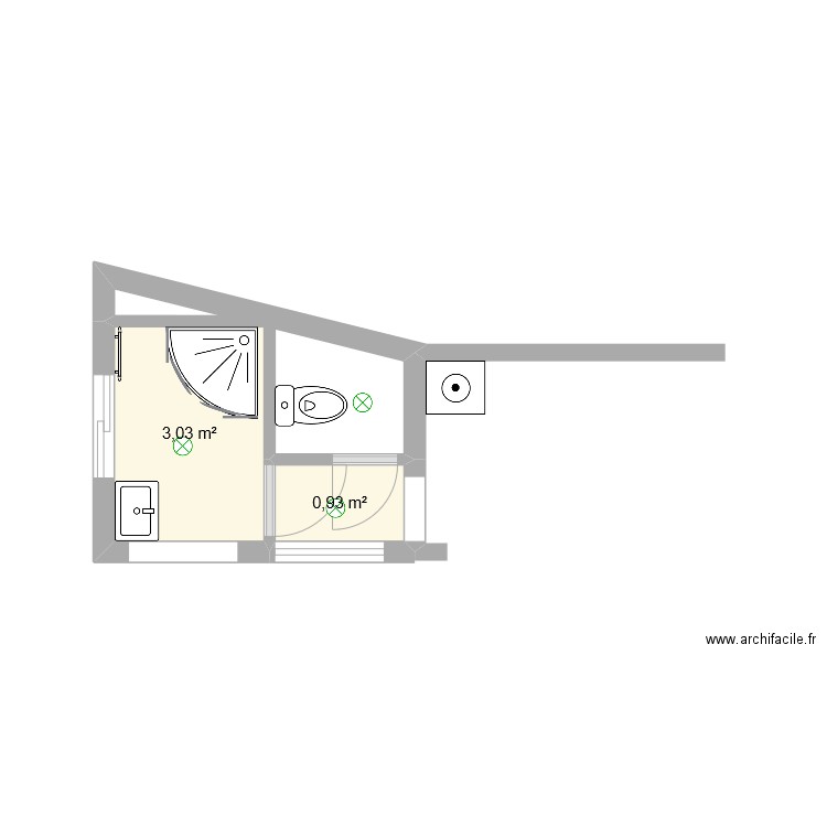 PLAN SALLE DE BAIN  21 VOILIER . Plan de 0 pièce et 0 m2