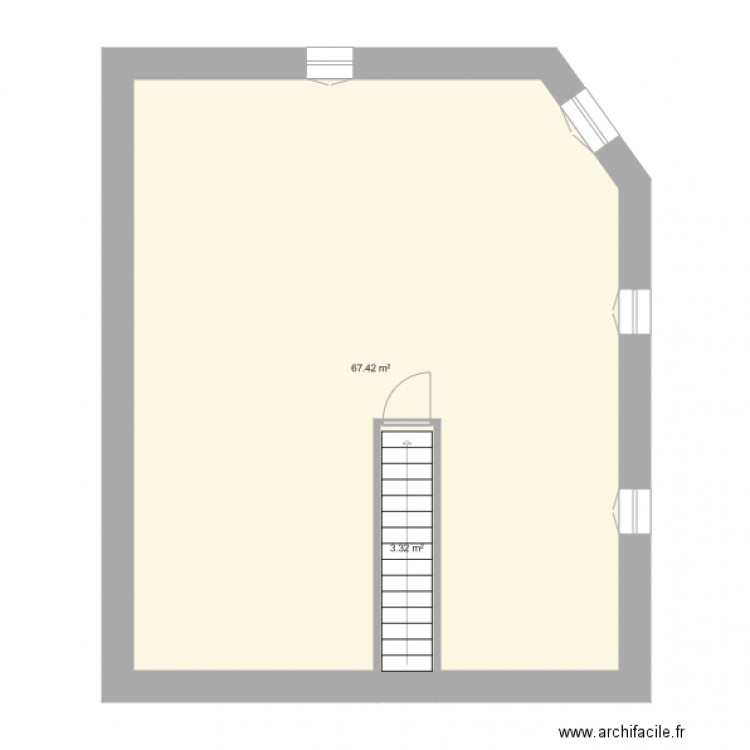 grenier. Plan de 0 pièce et 0 m2